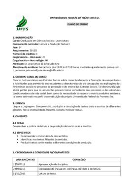 Leitura e Produção Textual I