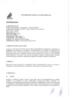 Tópicos Especiais em Sociologia IV