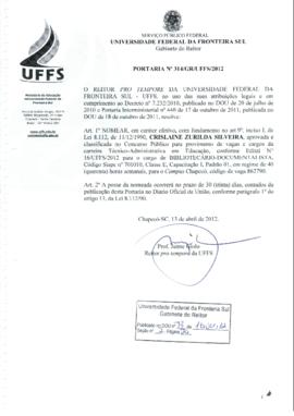 Portaria 314-GR-2012