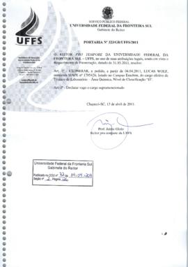 Portaria 323-GR-2011