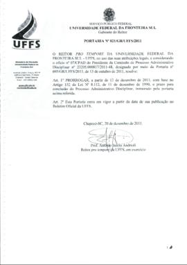 Portaria 821-GR-2011