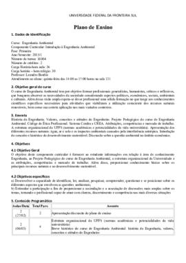 Introdução à Engenharia Ambiental