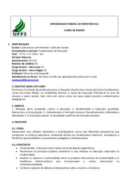 Fundamentos da Educação