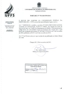Portaria 751-GR-2011