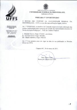 Portaria 267-GR-2013
