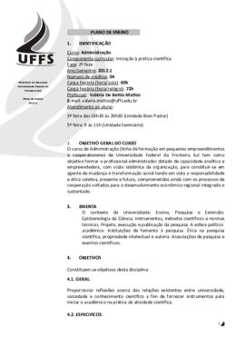 Iniciação à Prática Científica