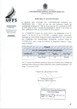 Portaria 211-GR-2012
