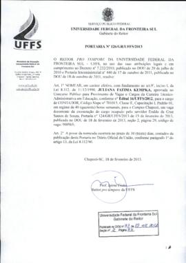 Portaria 126-GR-2013