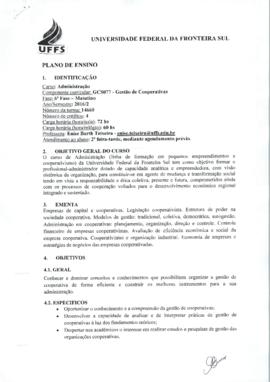 Gestão de Cooperativas