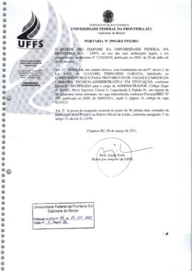 Portaria 299-GR-2011