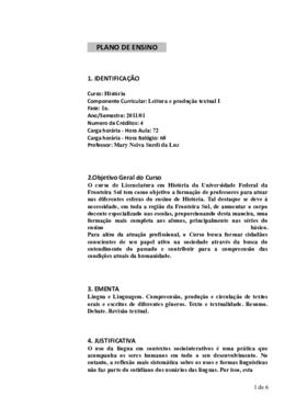 Leitura e Produção Textual I