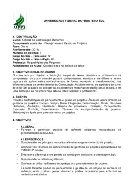 Planejamento e Gestão de Projetos