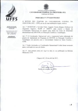 Portaria 277-GR-2013