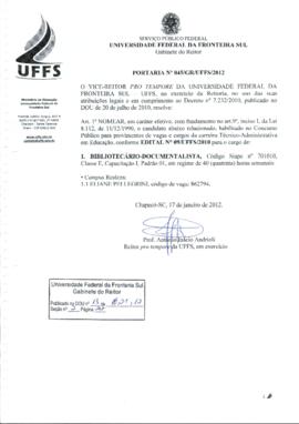 Portaria 045-GR-2012