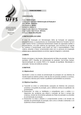 Administração da Produção II