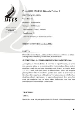 Filosofia Política II
