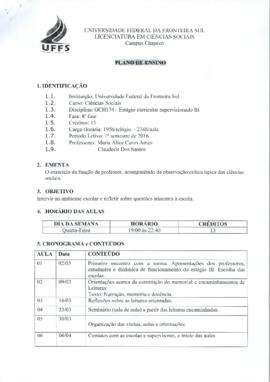 Estágio Curricular Supervisionado III