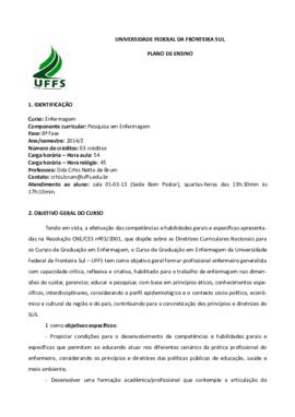 Pesquisa em Enfermagem