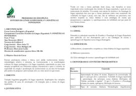 Estudos da Língua Espanhola V - Fonética e Fonologia