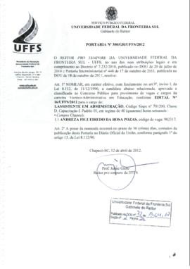 Portaria 300-GR-2012