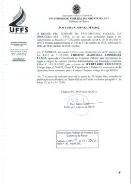 Portaria 458-GR-2012