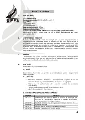 Administração Financeira II