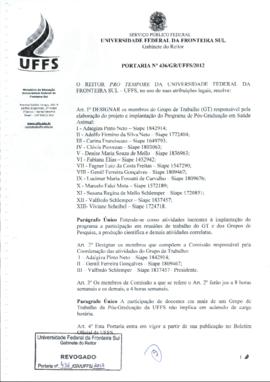 Portaria 436-GR-2012