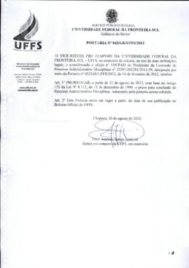 Portaria 842-GR-2012