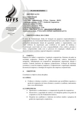 Gestão de Cooperativas