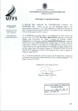 Portaria 666-GR-2012