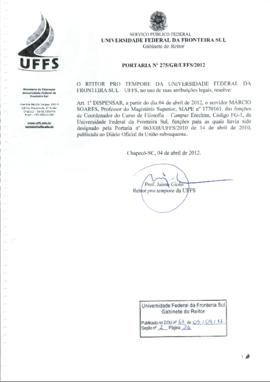 Portaria 275-GR-2012