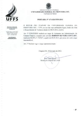 Portaria 471-GR-2012