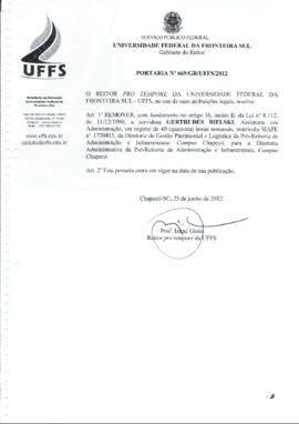 Portaria 669-GR-2012
