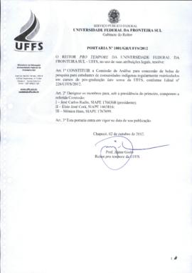 Portaria 1001-GR-2012