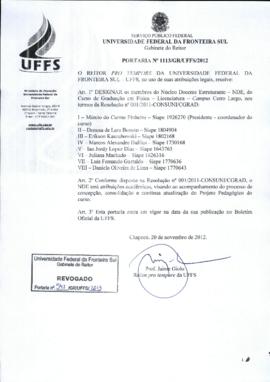 Portaria 1113-GR-2012