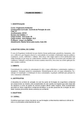 Controle de Poluição do Solo