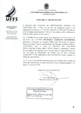 Portaria 705-GR-2012