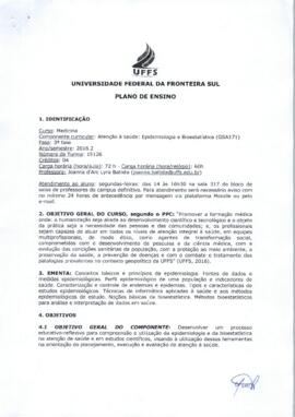 Atenção à Saúde - Epidemiologia e Bioestatística