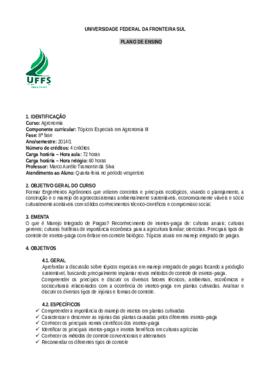 Tópicos Especiais em Agronomia III