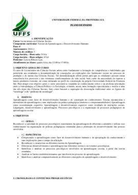 Teorias da Aprendizagem e do Desenvolvimento Humano