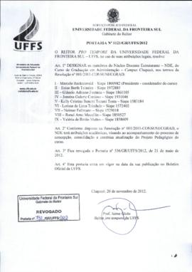 Portaria 1121-GR-2012