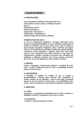 Leitura e Produção Textual I