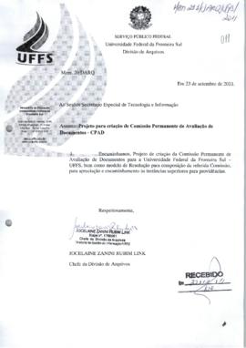 Memorando criação da Comissão de Avaliação de Documentos