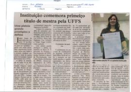 Instituição comemora primeiro título de mestra pela UFFS