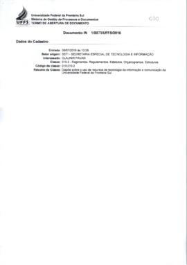 Instrução Normativa dispondo sobre uso dos recursos de tecnologia