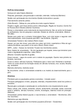 Perfil da Universidade