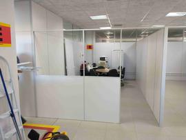 Construção das divisórias na Biblioteca – Campus Chapecó