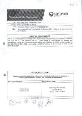 Termo de Aceite de Homologação-Sistema SGF