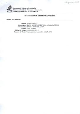 Memorando sobre atualização dos Documentos de Oficialização de Demanda - SELAB