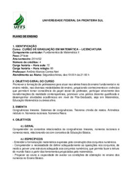 Fundamentos da Matemática II